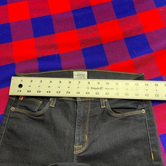 Hudson Women’s Nico Super Skinny Midrise Dark Wash Denim Jeans Size 26 X 30 - Picture 10 of 12